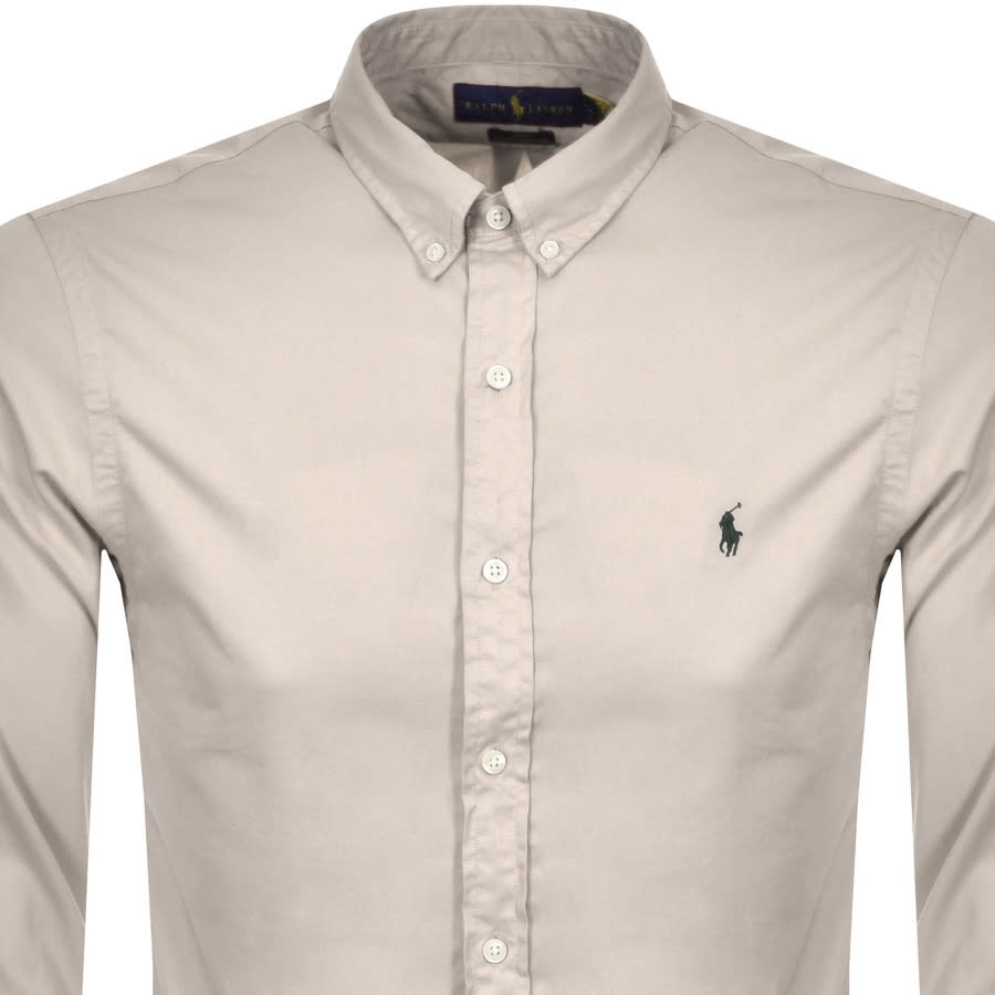 Alternative Image for ProductRalph Lauren Chino Long Sleeved Shirt Grey2